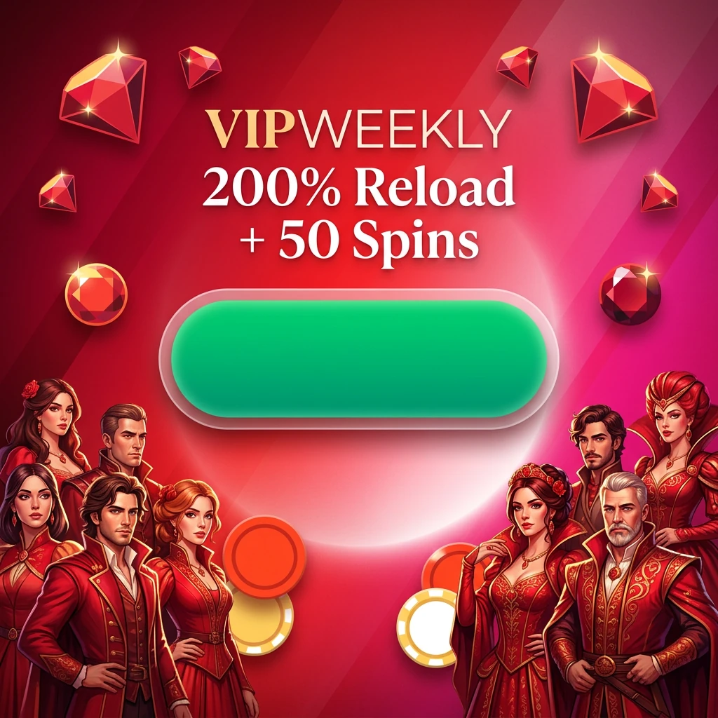 VIPWEEKLY 200% Reload + 50 Spins